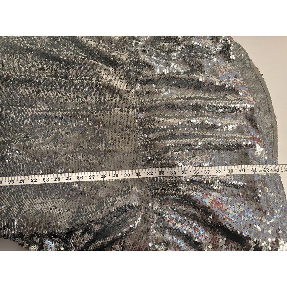 Silver Sequin One Shoulder Maxi Dress - Picture 8 of 8